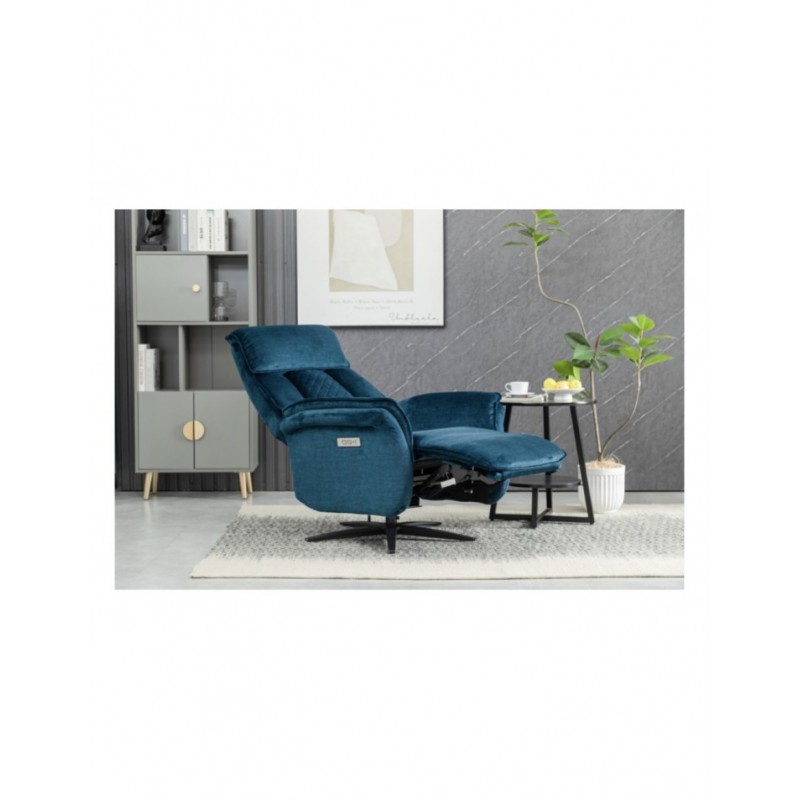 AM Evoque Swivel Electric Chair Dual Motor Ocean Blue